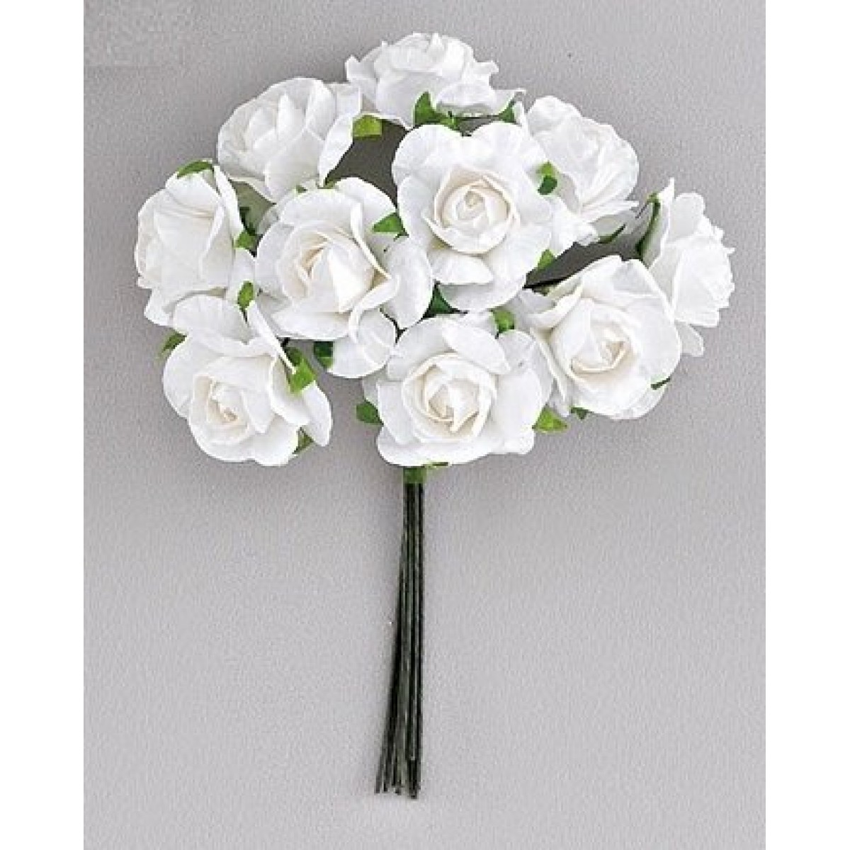 Λουλούδι Χάρτινο Λευκό (12 Τεμ.)